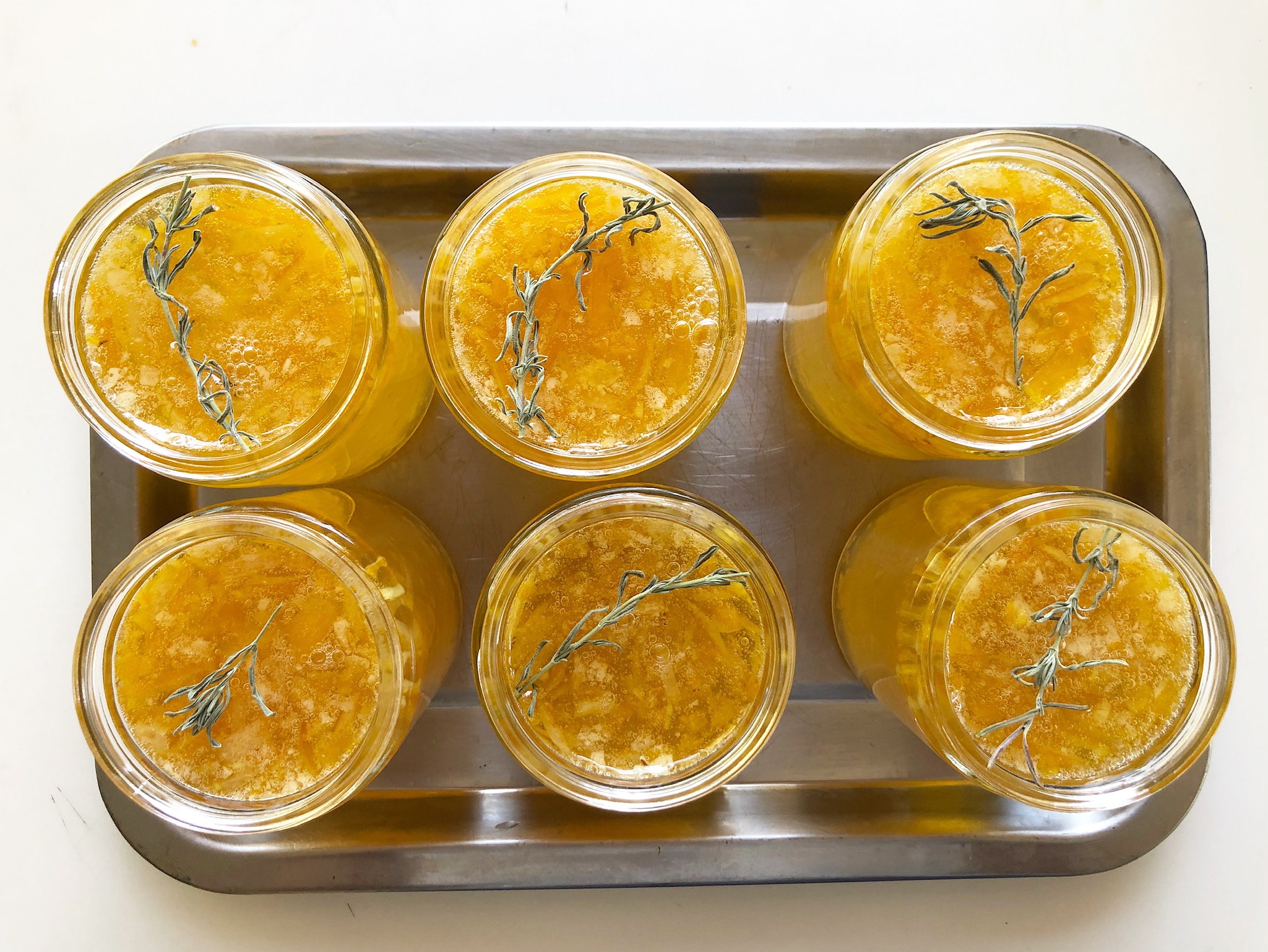 lemon jam in jars