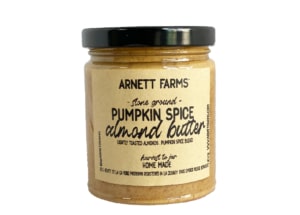 Jar of pumpkin spice almond butter