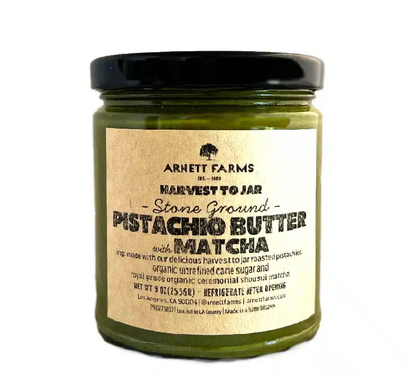pistachio butter with matcha